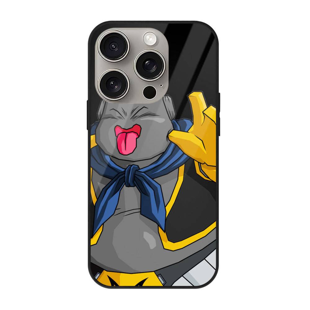 （画像用） ドラゴンボール 魔人ブウ DRAGON BALL Majin Buu 【iPhone15Pro対応】スマホケース 耐衝撃＆黄変防止 背面ガラス
