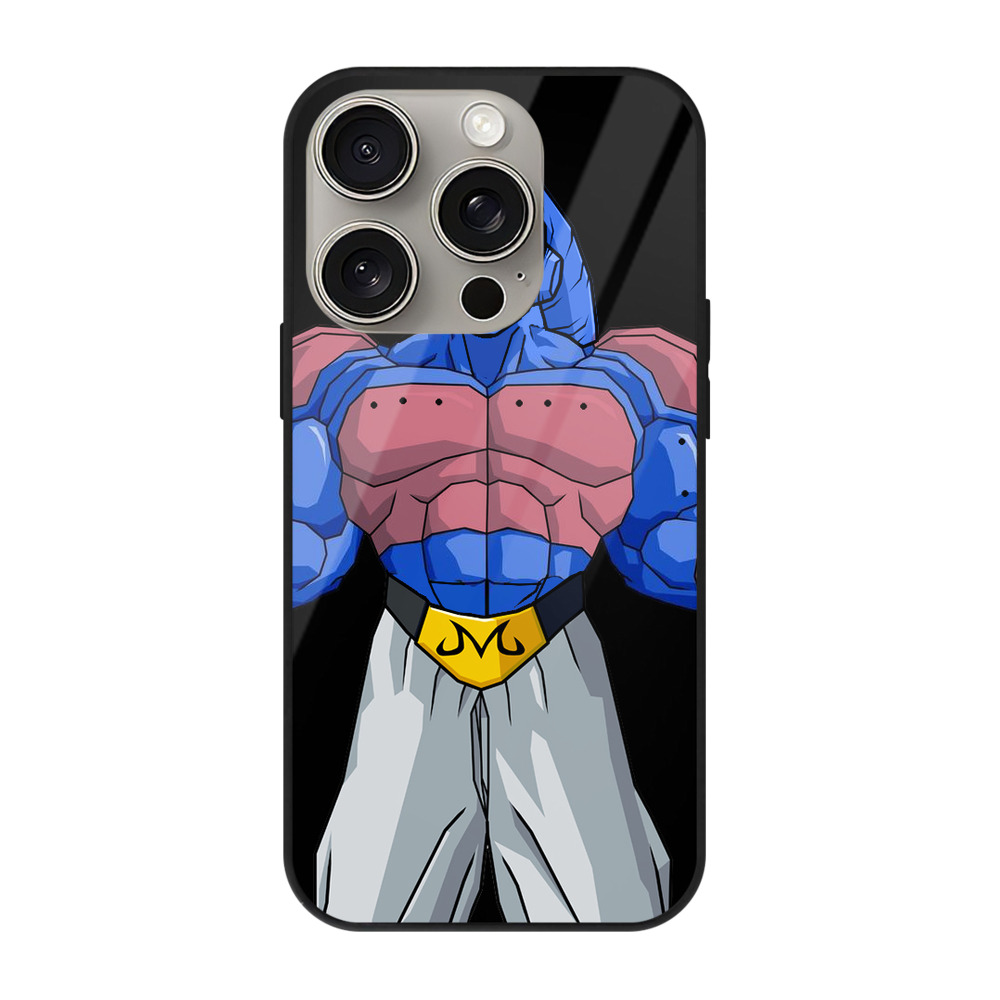 （画像用） ドラゴンボール 魔人ブウ DRAGON BALL Majin Buu 【iPhone15Pro対応】スマホケース 耐衝撃＆黄変防止 背面ガラス