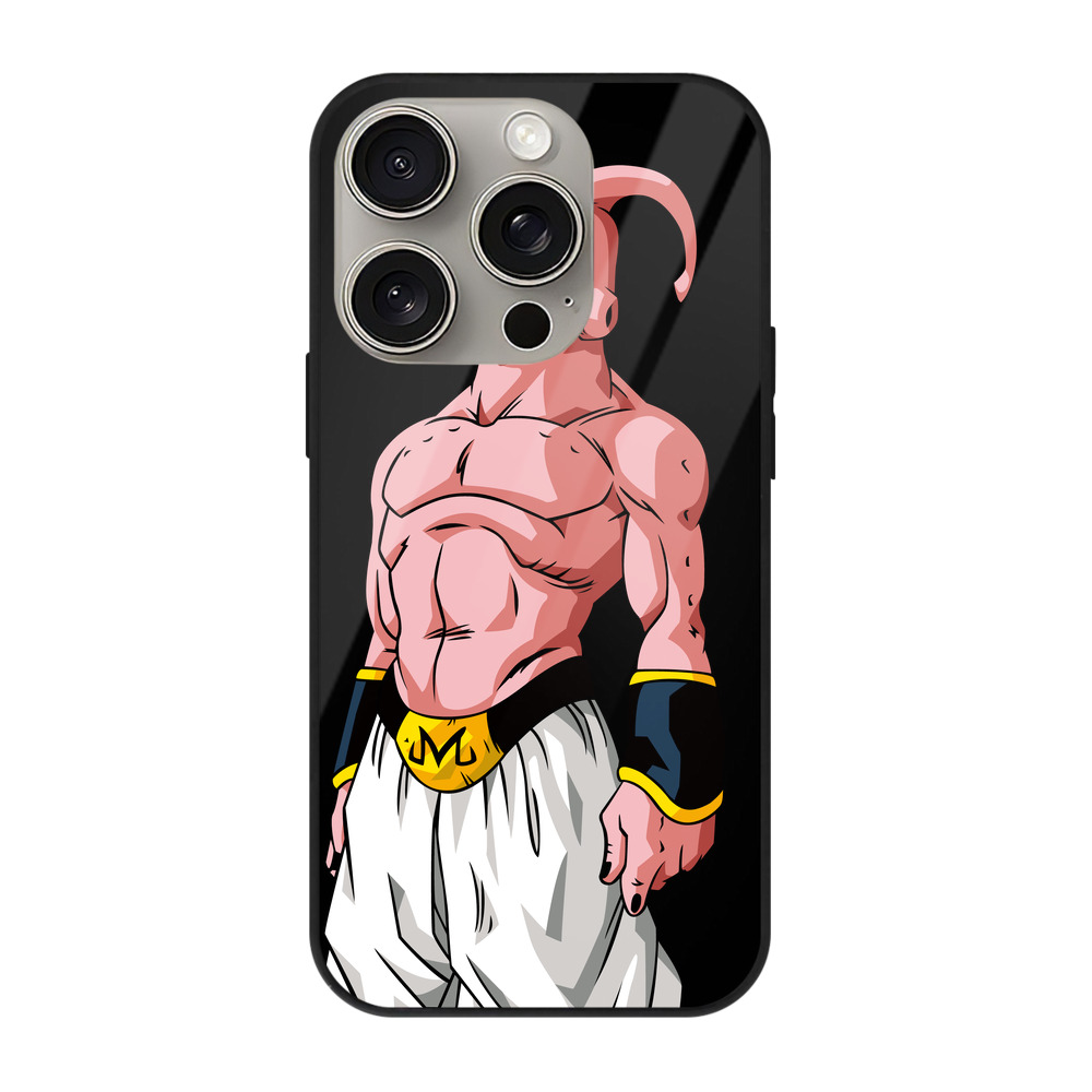 （画像用） ドラゴンボール 魔人ブウ DRAGON BALL Majin Buu 【iPhone15Pro対応】スマホケース 耐衝撃＆黄変防止 背面ガラス