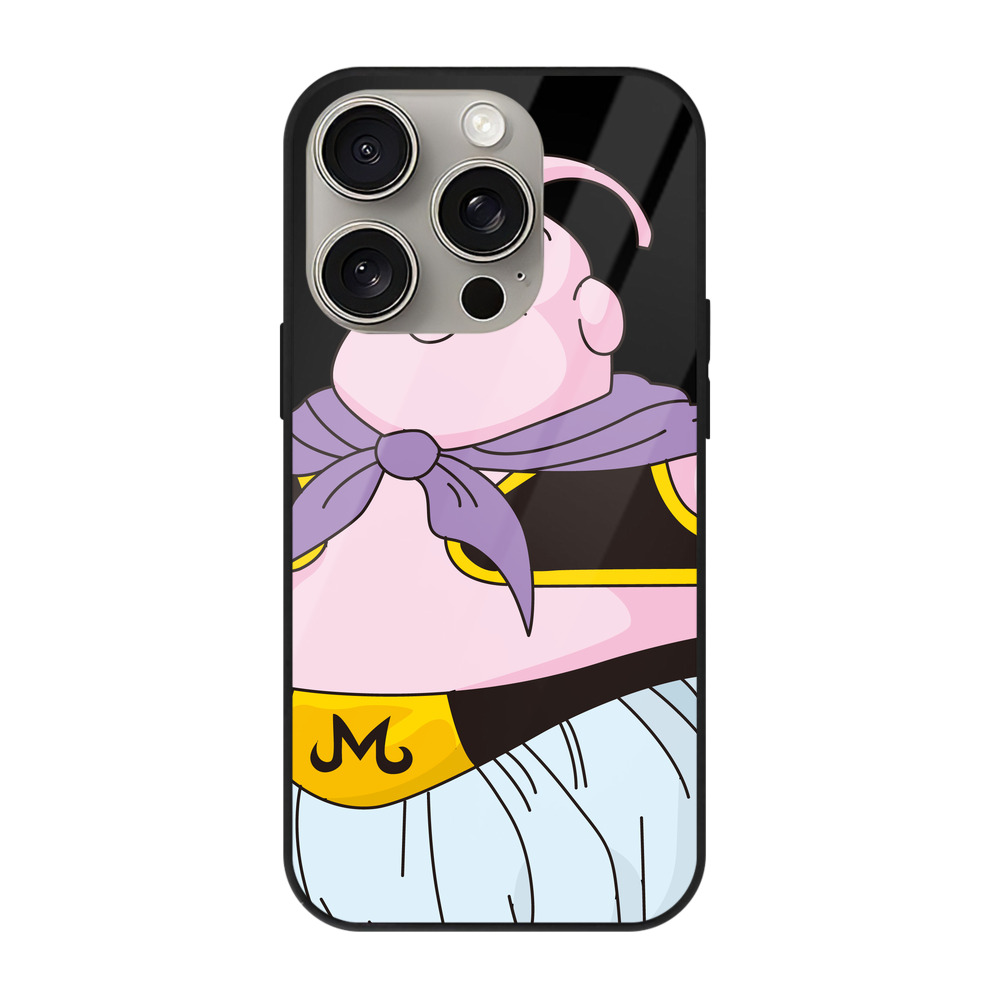 （画像用） ドラゴンボール 魔人ブウ DRAGON BALL Majin Buu 【iPhone15Pro対応】スマホケース 耐衝撃＆黄変防止 背面ガラス