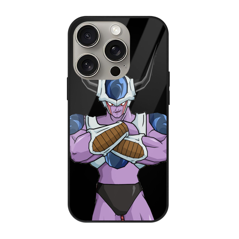 （画像用） ドラゴンボール フリーザ DRAGON BALL Frieza 【iPhone15Pro対応】スマホケース 耐衝撃＆黄変防止 背面ガラス