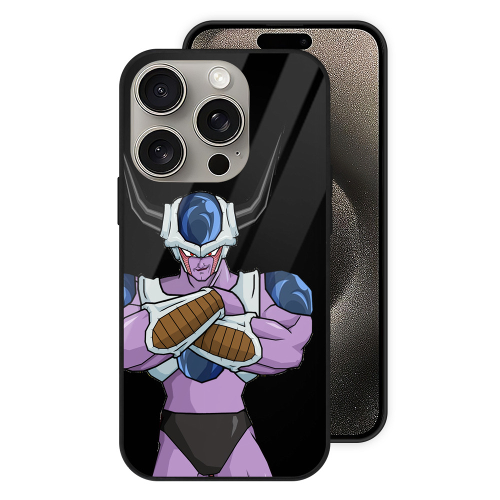 （画像用） ドラゴンボール フリーザ DRAGON BALL Frieza 【iPhone15Pro対応】スマホケース 耐衝撃＆黄変防止 背面ガラス