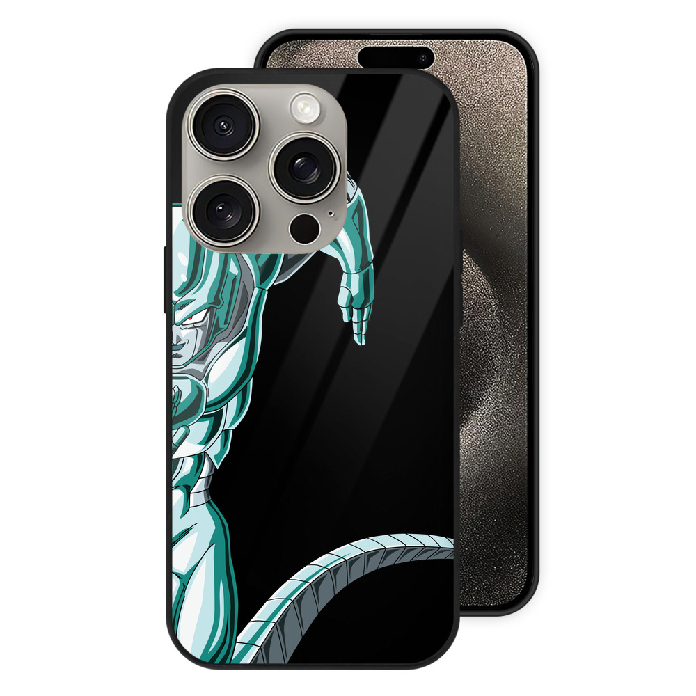 （画像用） ドラゴンボール フリーザ DRAGON BALL Frieza 【iPhone15Pro対応】スマホケース 耐衝撃＆黄変防止 背面ガラス