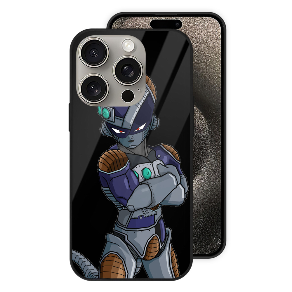 （画像用） ドラゴンボール フリーザ DRAGON BALL Frieza 【iPhone15Pro対応】スマホケース 耐衝撃＆黄変防止 背面ガラス