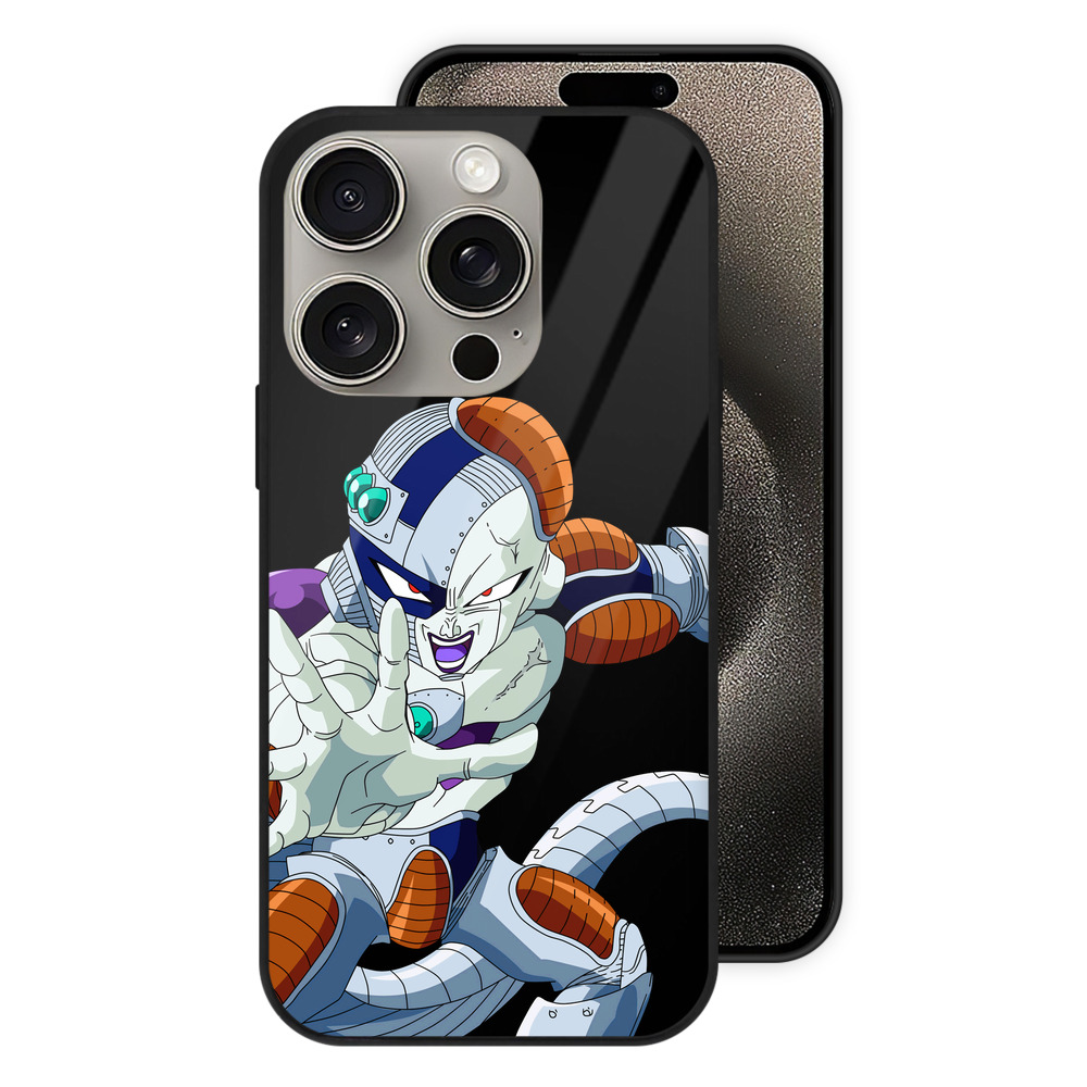 （画像用） ドラゴンボール フリーザ DRAGON BALL Frieza 【iPhone15Pro対応】スマホケース 耐衝撃＆黄変防止 背面ガラス