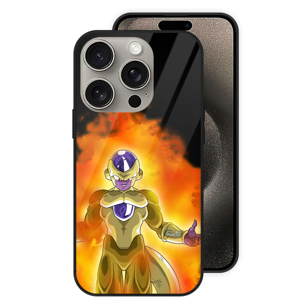 （画像用） ドラゴンボール フリーザ DRAGON BALL Frieza 【iPhone15Pro対応】スマホケース 耐衝撃＆黄変防止 背面ガラス