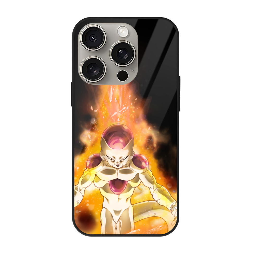 （画像用） ドラゴンボール フリーザ DRAGON BALL Frieza 【iPhone15Pro対応】スマホケース 耐衝撃＆黄変防止 背面ガラス