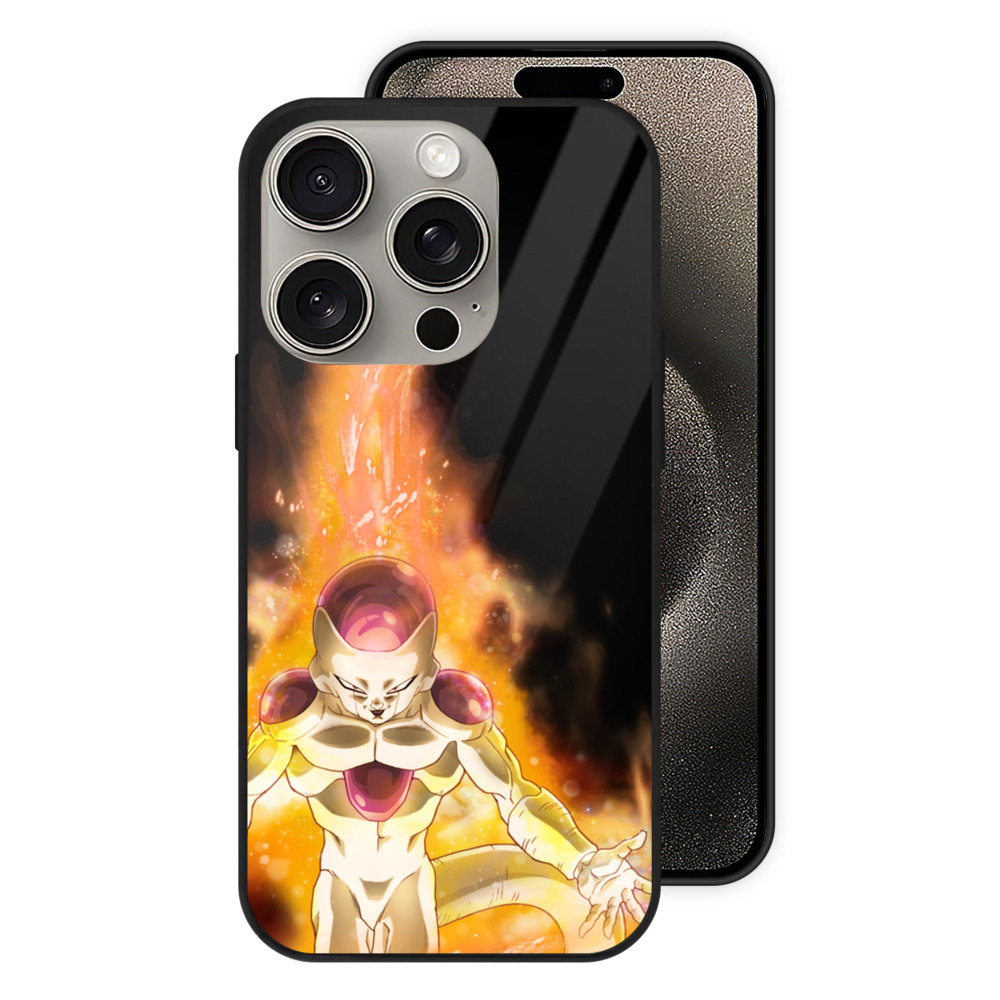 （画像用） ドラゴンボール フリーザ DRAGON BALL Frieza 【iPhone15Pro対応】スマホケース 耐衝撃＆黄変防止 背面ガラス