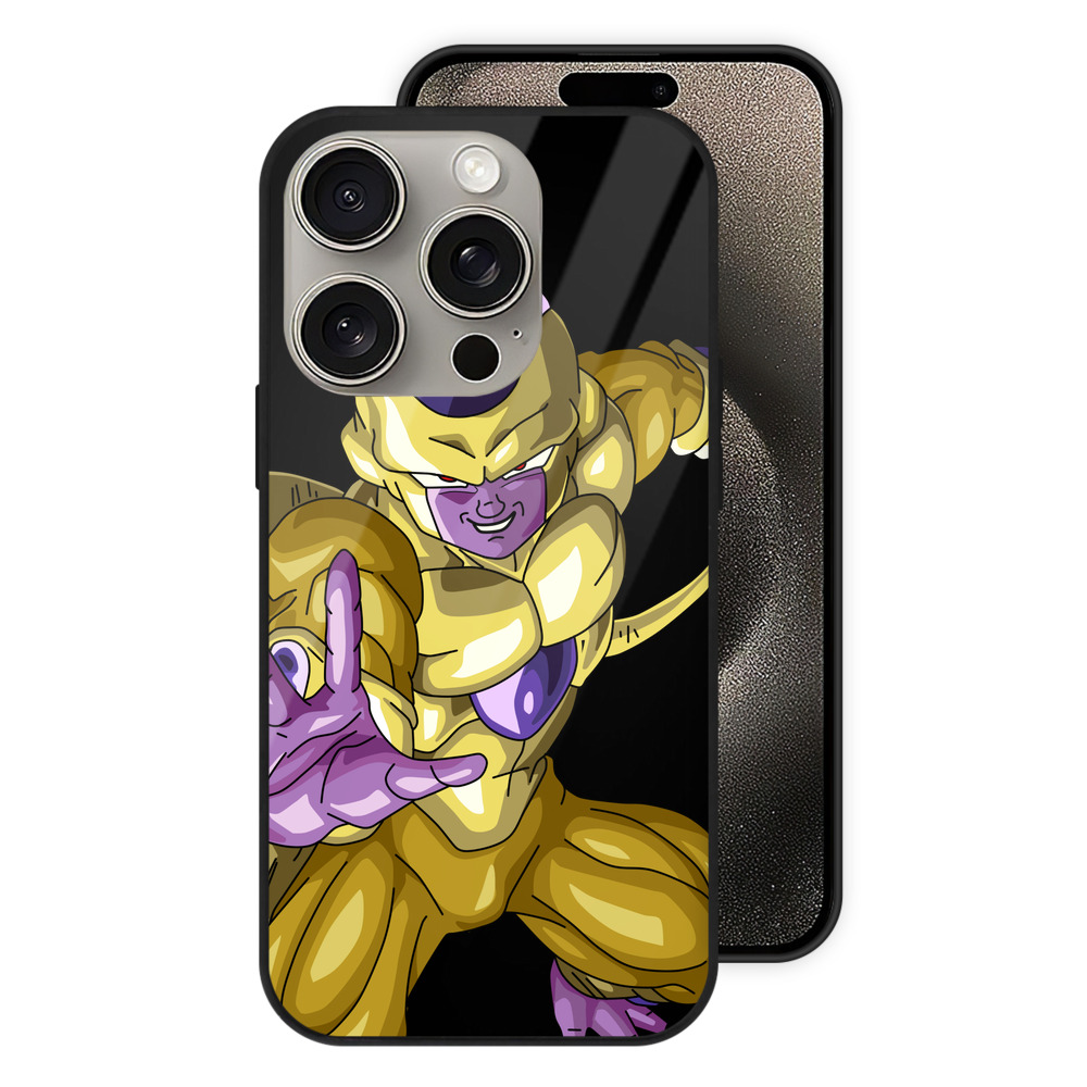 （画像用） ドラゴンボール フリーザ DRAGON BALL Frieza 【iPhone15Pro対応】スマホケース 耐衝撃＆黄変防止 背面ガラス