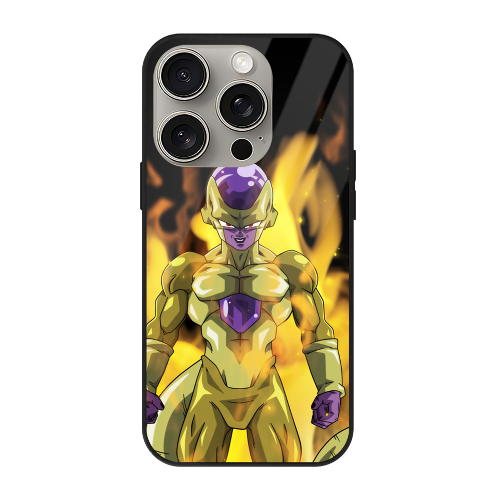 （画像用） ドラゴンボール フリーザ DRAGON BALL Frieza 【iPhone15Pro対応】スマホケース 耐衝撃＆黄変防止 背面ガラス