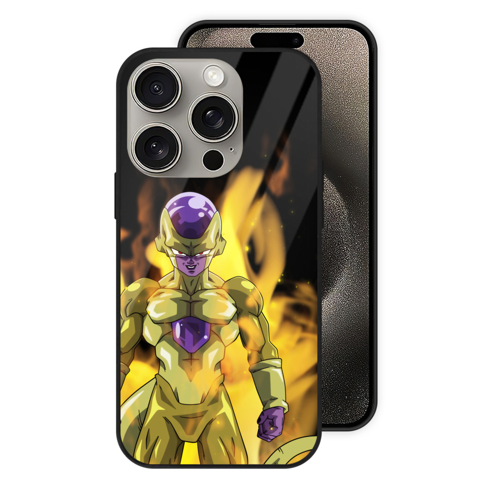（画像用） ドラゴンボール フリーザ DRAGON BALL Frieza 【iPhone15Pro対応】スマホケース 耐衝撃＆黄変防止 背面ガラス