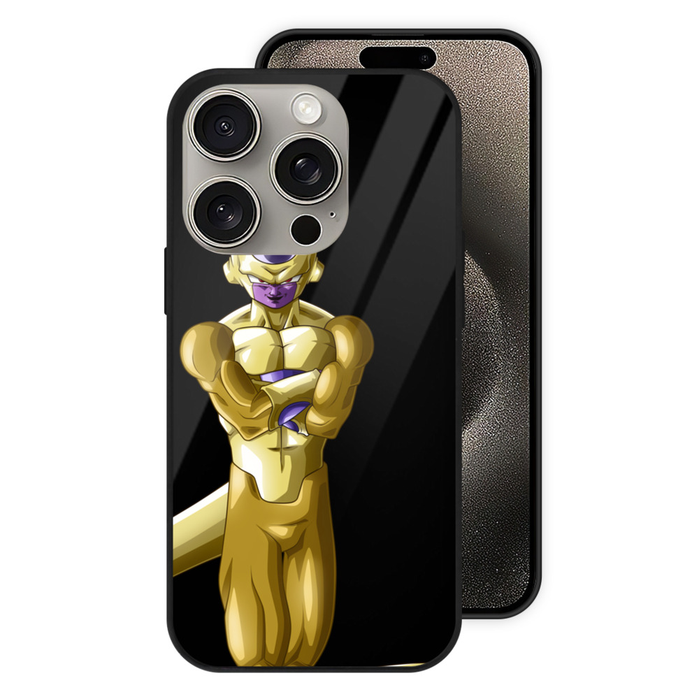 （画像用） ドラゴンボール フリーザ DRAGON BALL Frieza 【iPhone15Pro対応】スマホケース 耐衝撃＆黄変防止 背面ガラス