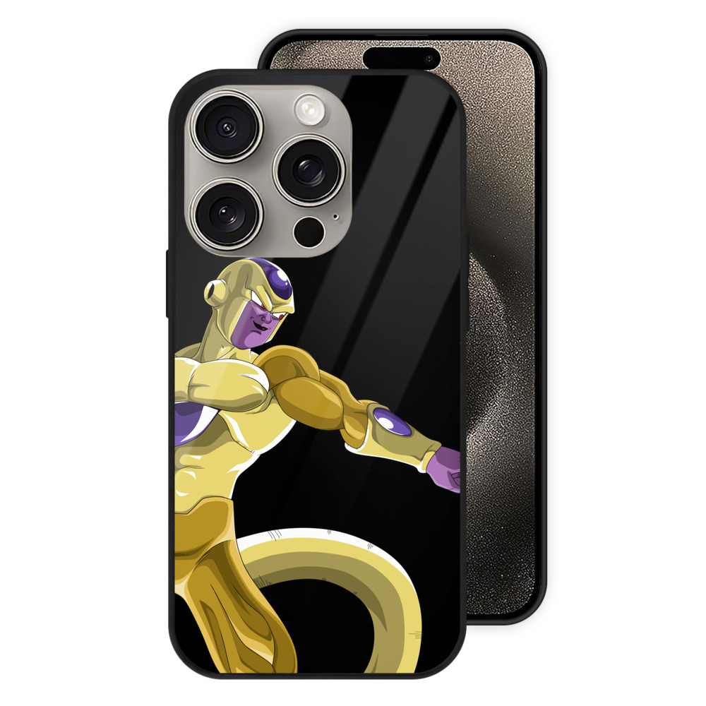 （画像用） ドラゴンボール フリーザ DRAGON BALL Frieza 【iPhone15Pro対応】スマホケース 耐衝撃＆黄変防止 背面ガラス