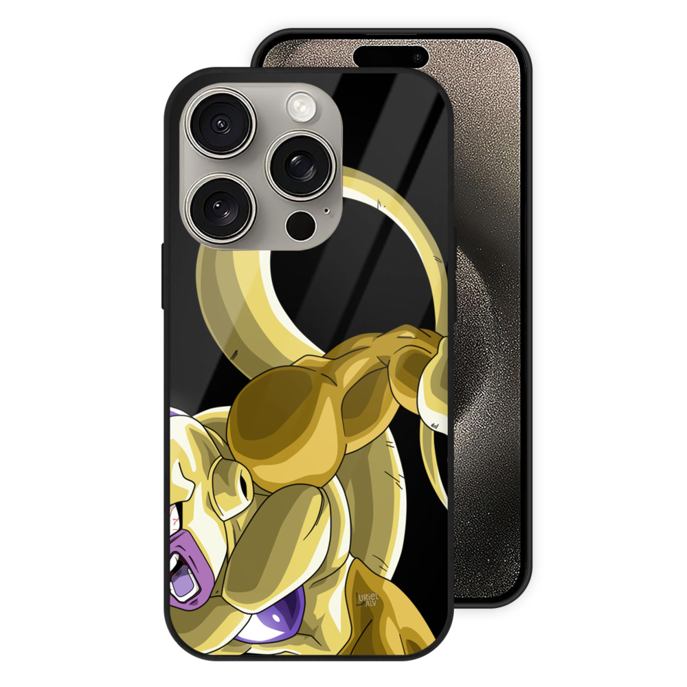 （画像用） ドラゴンボール フリーザ DRAGON BALL Frieza 【iPhone15Pro対応】スマホケース 耐衝撃＆黄変防止 背面ガラス