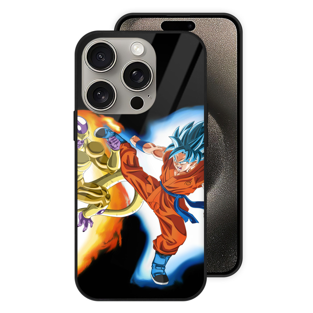 （画像用） ドラゴンボール フリーザ DRAGON BALL Frieza 【iPhone15Pro対応】スマホケース 耐衝撃＆黄変防止 背面ガラス
