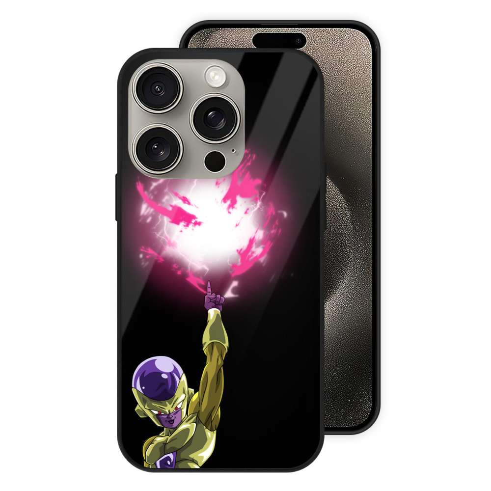 （画像用） ドラゴンボール フリーザ DRAGON BALL Frieza 【iPhone15Pro対応】スマホケース 耐衝撃＆黄変防止 背面ガラス