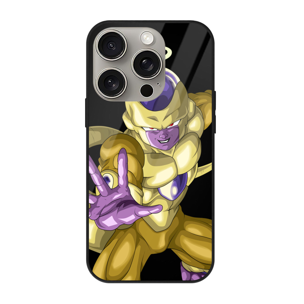 （画像用） ドラゴンボール フリーザ DRAGON BALL Frieza 【iPhone15Pro対応】スマホケース 耐衝撃＆黄変防止 背面ガラス