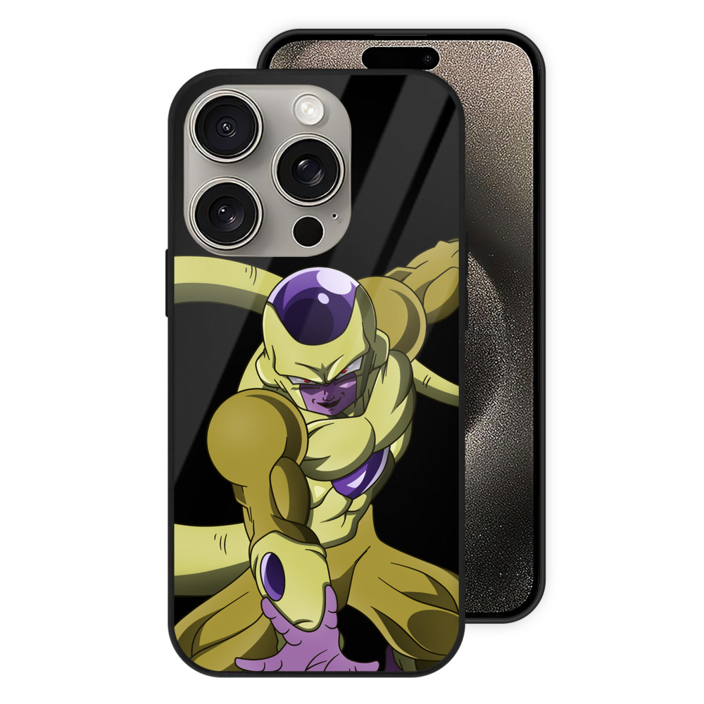 （画像用） ドラゴンボール フリーザ DRAGON BALL Frieza 【iPhone15Pro対応】スマホケース 耐衝撃＆黄変防止 背面ガラス