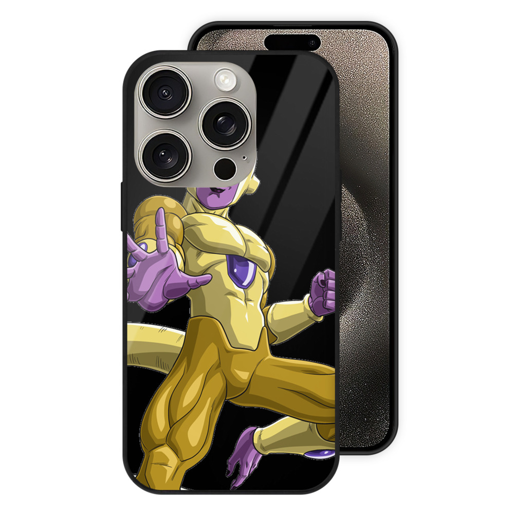 （画像用） ドラゴンボール フリーザ DRAGON BALL Frieza 【iPhone15Pro対応】スマホケース 耐衝撃＆黄変防止 背面ガラス