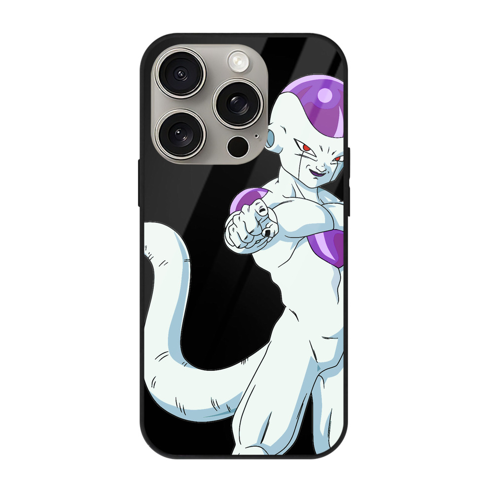 （画像用） ドラゴンボール フリーザ DRAGON BALL Frieza 【iPhone15Pro対応】スマホケース 耐衝撃＆黄変防止 背面ガラス
