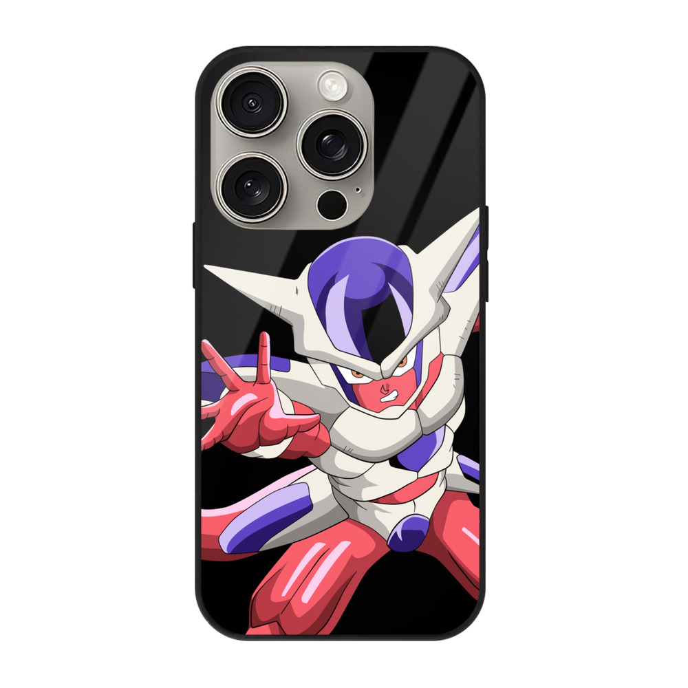 （画像用） ドラゴンボール フリーザ DRAGON BALL Frieza 【iPhone15Pro対応】スマホケース 耐衝撃＆黄変防止 背面ガラス