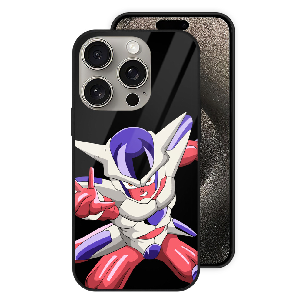 （画像用） ドラゴンボール フリーザ DRAGON BALL Frieza 【iPhone15Pro対応】スマホケース 耐衝撃＆黄変防止 背面ガラス