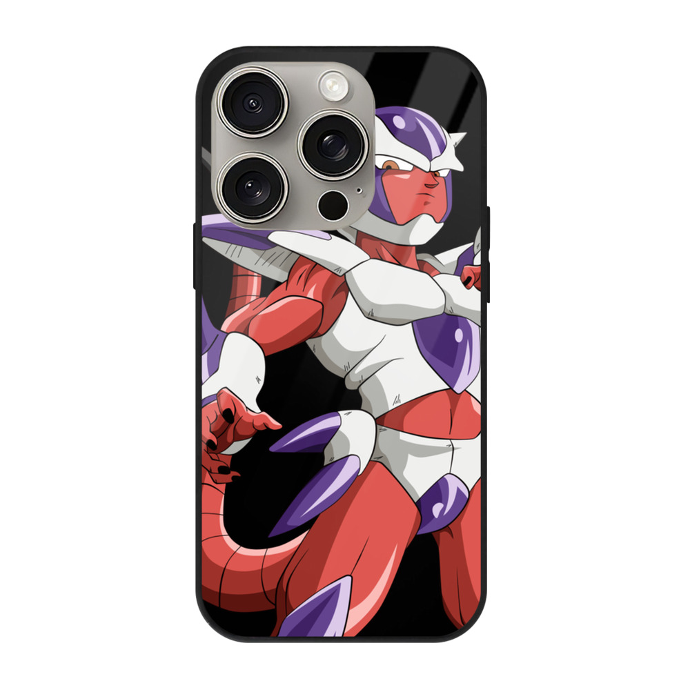 （画像用） ドラゴンボール フリーザ DRAGON BALL Frieza 【iPhone15Pro対応】スマホケース 耐衝撃＆黄変防止 背面ガラス