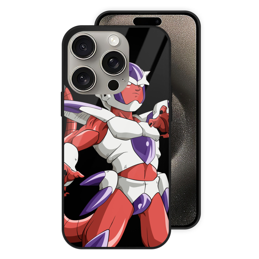 （画像用） ドラゴンボール フリーザ DRAGON BALL Frieza 【iPhone15Pro対応】スマホケース 耐衝撃＆黄変防止 背面ガラス