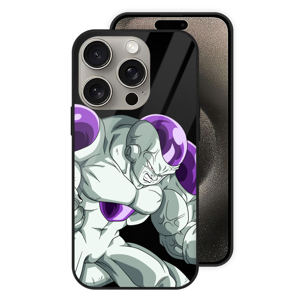 （画像用） ドラゴンボール フリーザ DRAGON BALL Frieza 【iPhone15Pro対応】スマホケース 耐衝撃＆黄変防止 背面ガラス