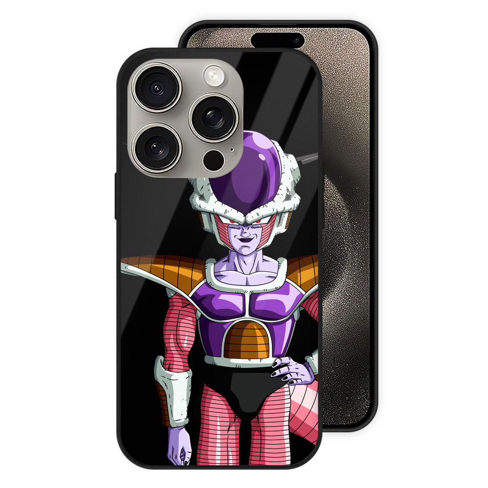 （画像用） ドラゴンボール フリーザ DRAGON BALL Frieza 【iPhone15Pro対応】スマホケース 耐衝撃＆黄変防止 背面ガラス
