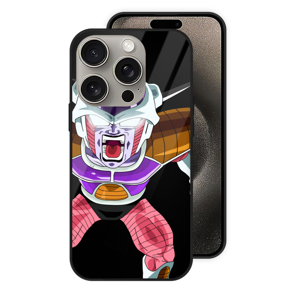 （画像用） ドラゴンボール フリーザ DRAGON BALL Frieza 【iPhone15Pro対応】スマホケース 耐衝撃＆黄変防止 背面ガラス
