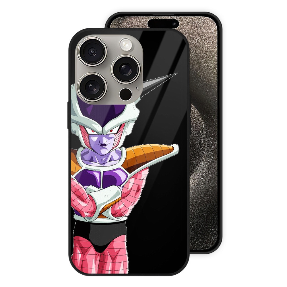 （画像用） ドラゴンボール フリーザ DRAGON BALL Frieza 【iPhone15Pro対応】スマホケース 耐衝撃＆黄変防止 背面ガラス