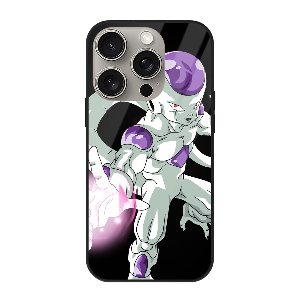 （画像用） ドラゴンボール フリーザ DRAGON BALL Frieza 【iPhone15Pro対応】スマホケース 耐衝撃＆黄変防止 背面ガラス