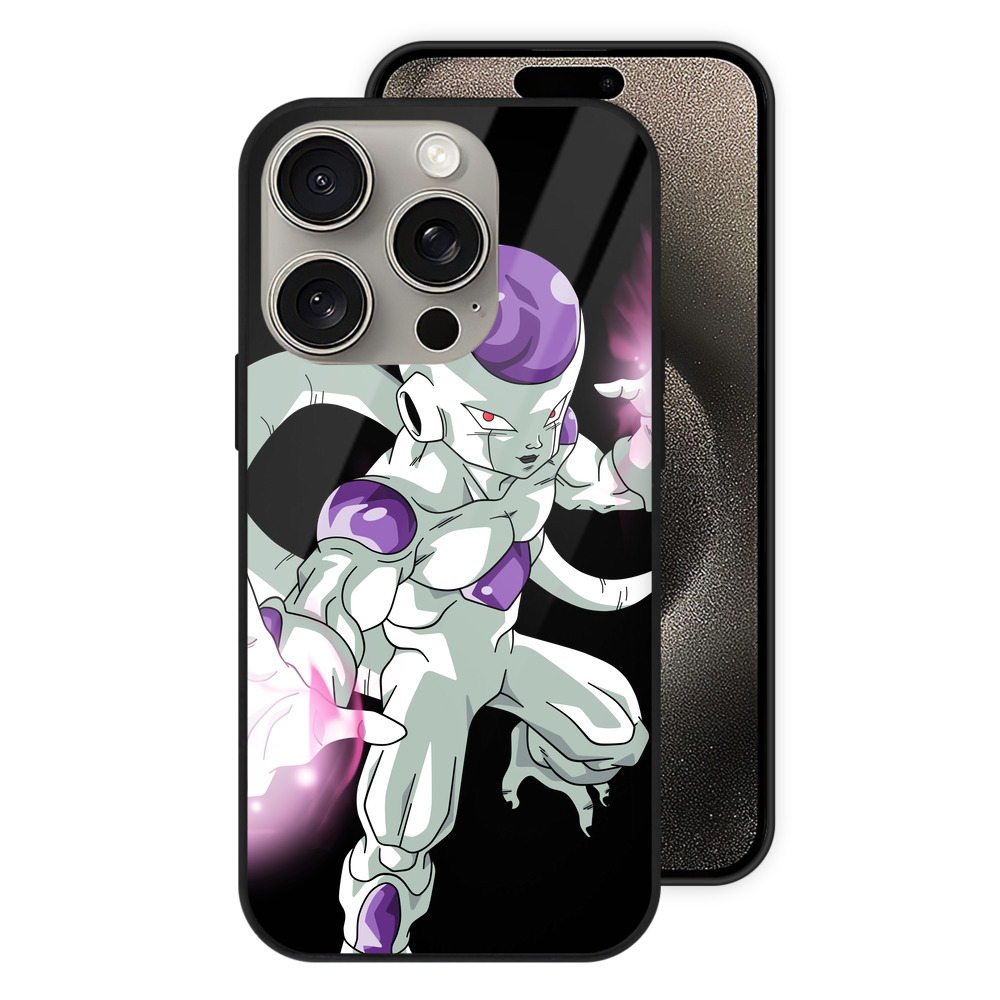 （画像用） ドラゴンボール フリーザ DRAGON BALL Frieza 【iPhone15Pro対応】スマホケース 耐衝撃＆黄変防止 背面ガラス