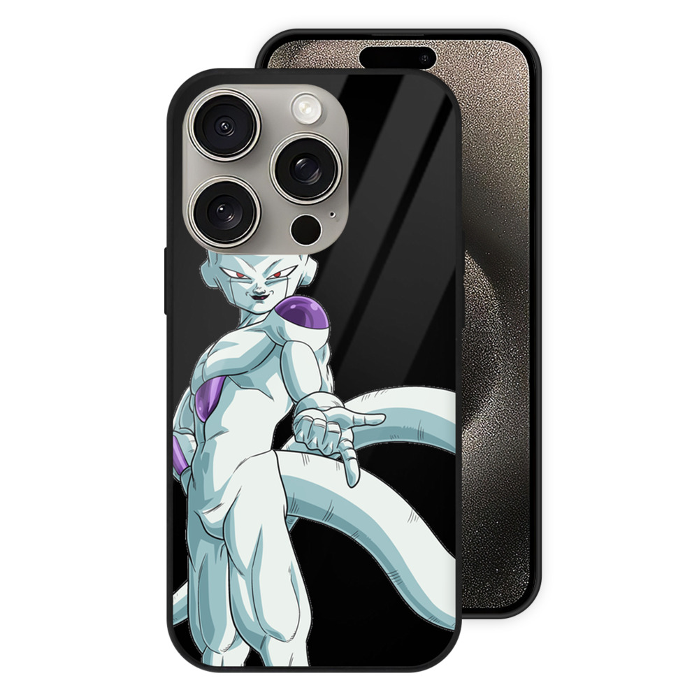 （画像用） ドラゴンボール フリーザ DRAGON BALL Frieza 【iPhone15Pro対応】スマホケース 耐衝撃＆黄変防止 背面ガラス