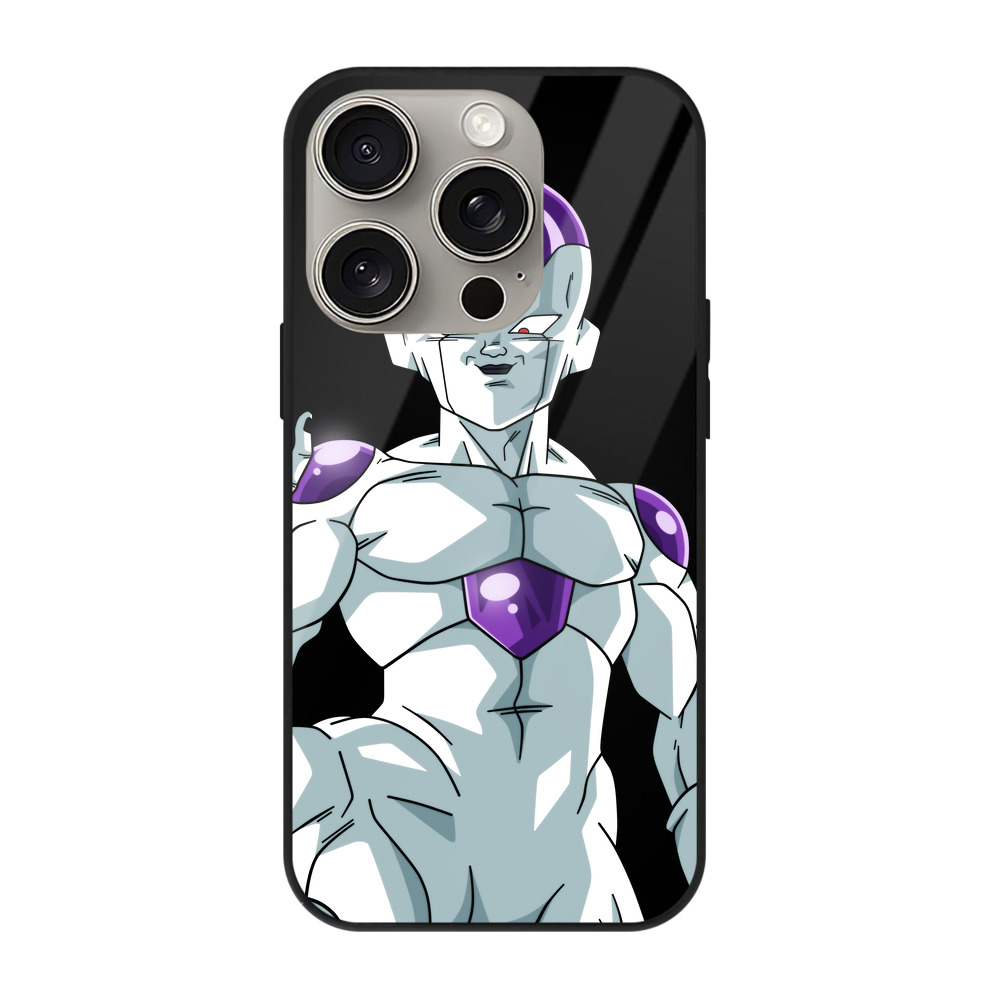 （画像用） ドラゴンボール フリーザ DRAGON BALL Frieza 【iPhone15Pro対応】スマホケース 耐衝撃＆黄変防止 背面ガラス