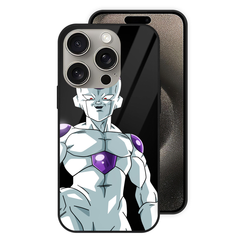 （画像用） ドラゴンボール フリーザ DRAGON BALL Frieza 【iPhone15Pro対応】スマホケース 耐衝撃＆黄変防止 背面ガラス