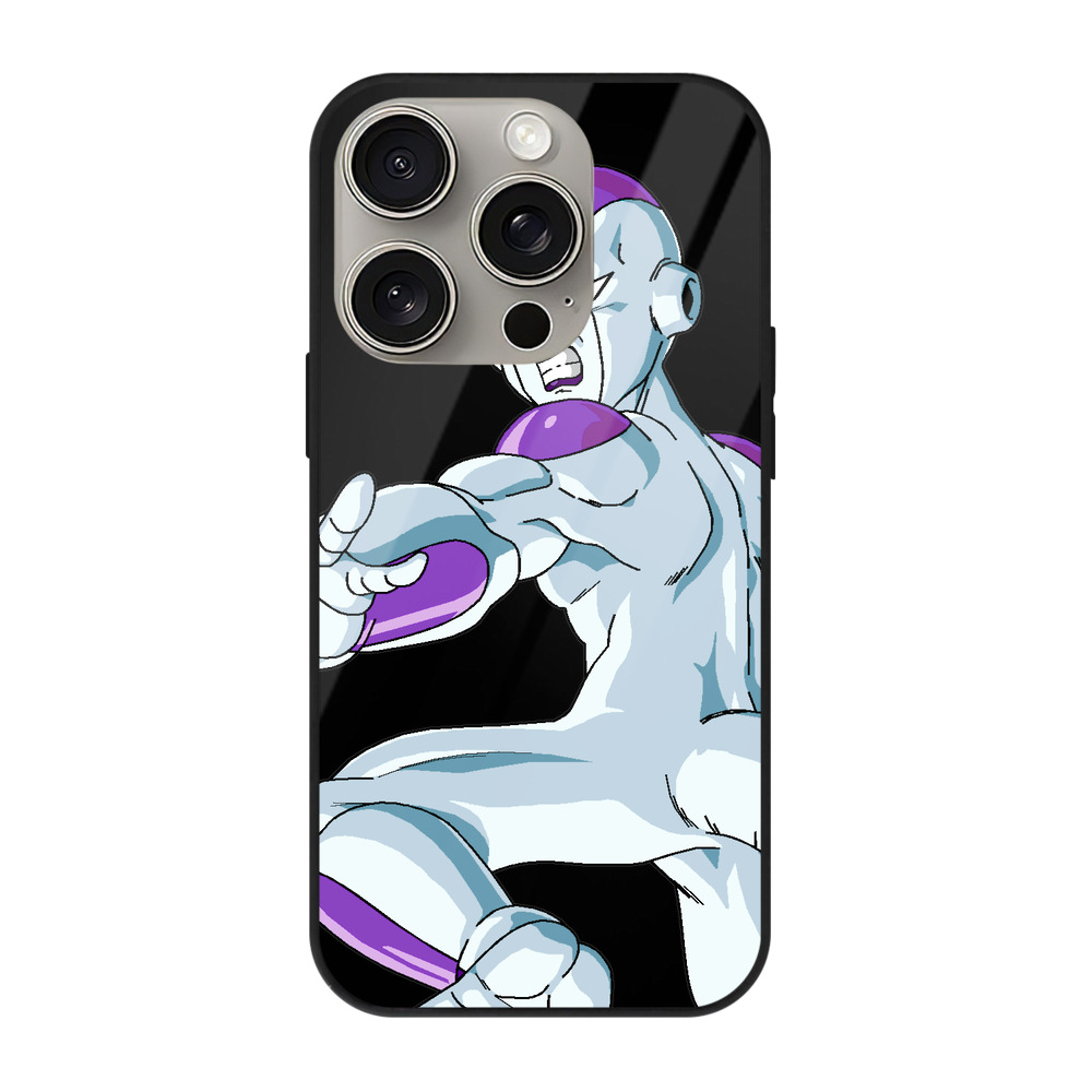 （画像用） ドラゴンボール フリーザ DRAGON BALL Frieza 【iPhone15Pro対応】スマホケース 耐衝撃＆黄変防止 背面ガラス