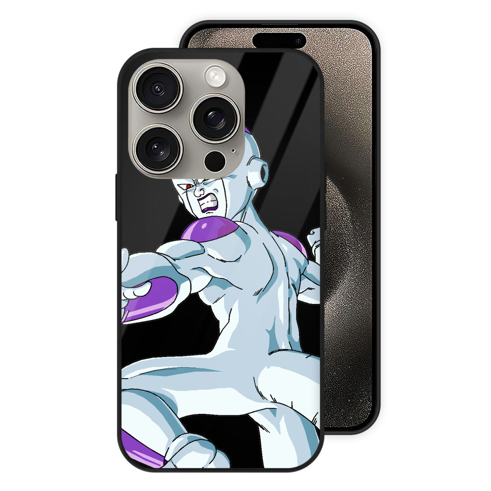 （画像用） ドラゴンボール フリーザ DRAGON BALL Frieza 【iPhone15Pro対応】スマホケース 耐衝撃＆黄変防止 背面ガラス
