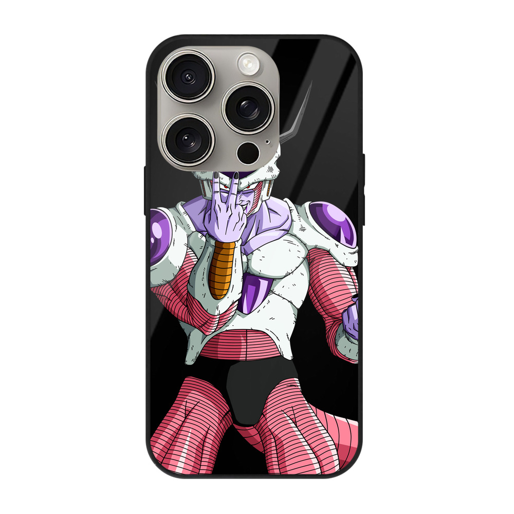 （画像用） ドラゴンボール フリーザ DRAGON BALL Frieza 【iPhone15Pro対応】スマホケース 耐衝撃＆黄変防止 背面ガラス