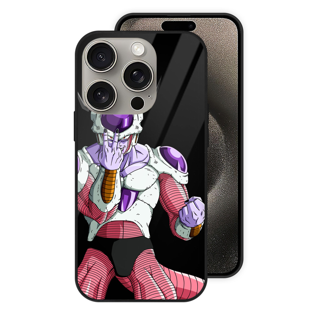 （画像用） ドラゴンボール フリーザ DRAGON BALL Frieza 【iPhone15Pro対応】スマホケース 耐衝撃＆黄変防止 背面ガラス