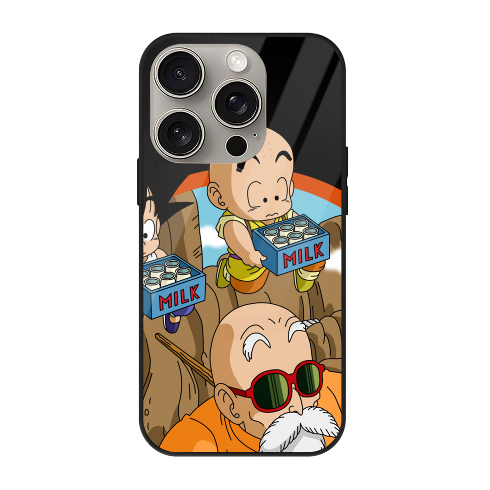 （画像用） ドラゴンボール 亀仙人（かめせんにん） DRAGON BALL Master Roshi Kame Sennin 【iPhone15Pro対応】スマホケース 耐衝撃＆黄変防止 背面ガラス