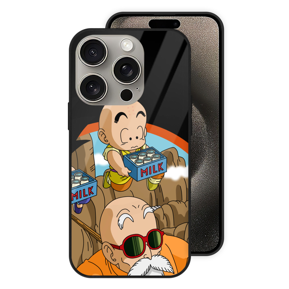 （画像用） ドラゴンボール 亀仙人（かめせんにん） DRAGON BALL Master Roshi Kame Sennin 【iPhone15Pro対応】スマホケース 耐衝撃＆黄変防止 背面ガラス
