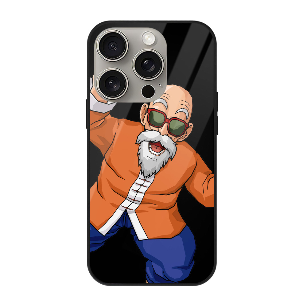 （画像用） ドラゴンボール 亀仙人（かめせんにん） DRAGON BALL Master Roshi Kame Sennin 【iPhone15Pro対応】スマホケース 耐衝撃＆黄変防止 背面ガラス
