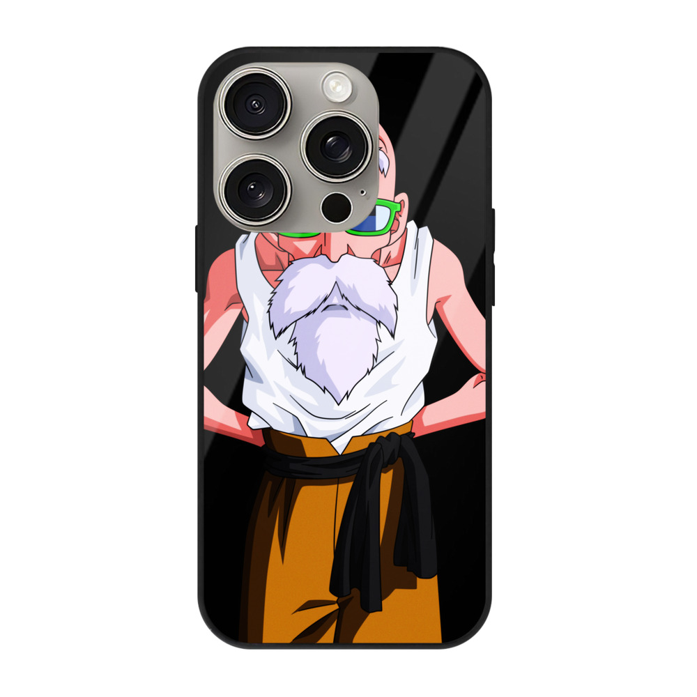 （画像用） ドラゴンボール 亀仙人（かめせんにん） DRAGON BALL Master Roshi Kame Sennin 【iPhone15Pro対応】スマホケース 耐衝撃＆黄変防止 背面ガラス