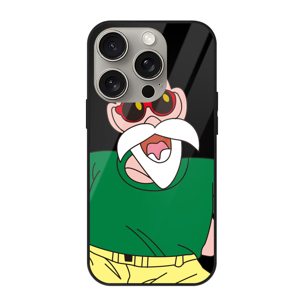 （画像用） ドラゴンボール 亀仙人（かめせんにん） DRAGON BALL Master Roshi Kame Sennin 【iPhone15Pro対応】スマホケース 耐衝撃＆黄変防止 背面ガラス