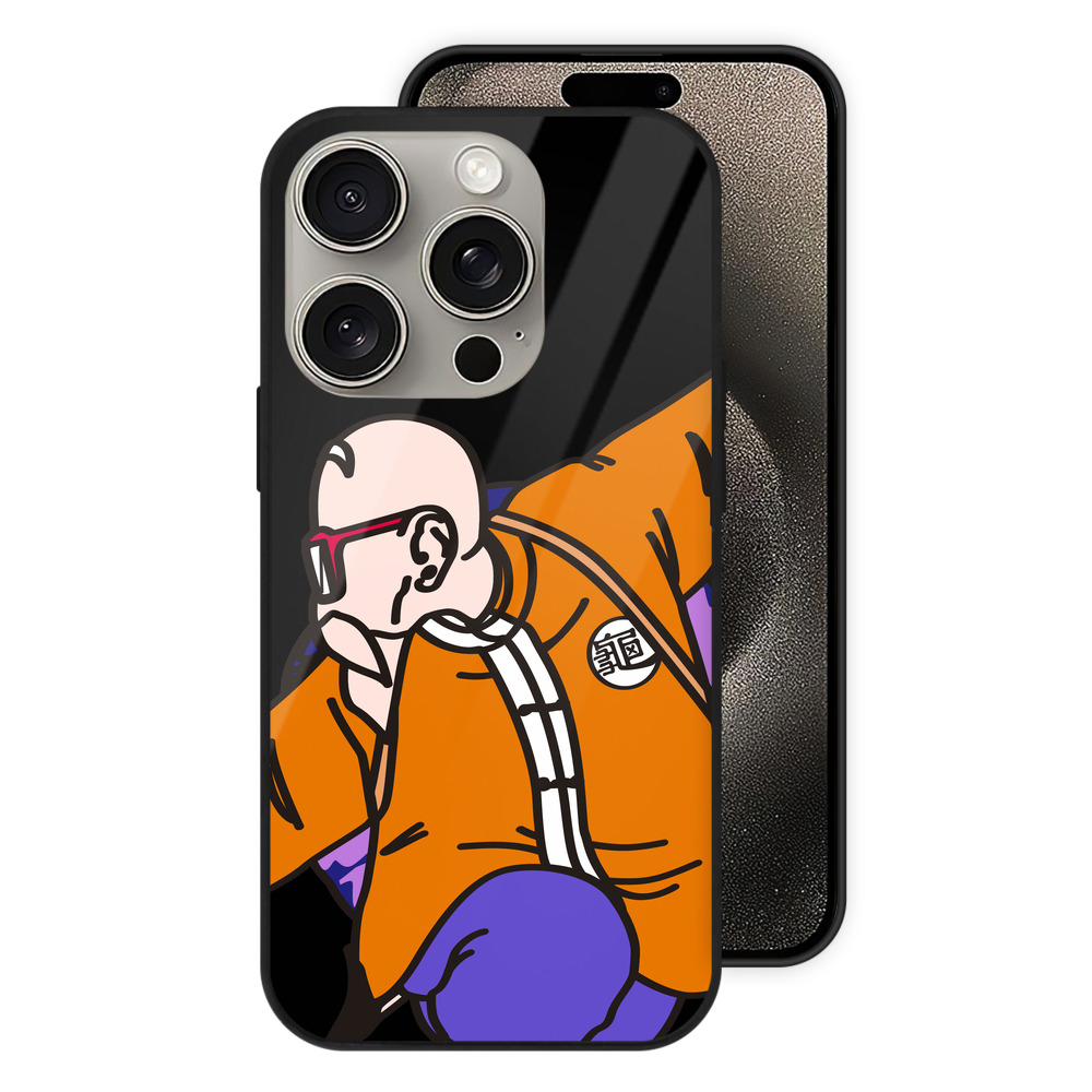 （画像用） ドラゴンボール 亀仙人（かめせんにん） DRAGON BALL Master Roshi Kame Sennin 【iPhone15Pro対応】スマホケース 耐衝撃＆黄変防止 背面ガラス