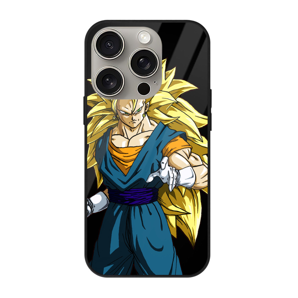 （画像用） ドラゴンボール ベジット DRAGON BALL Vegetto 【iPhone15Pro対応】スマホケース 耐衝撃＆黄変防止 背面ガラス