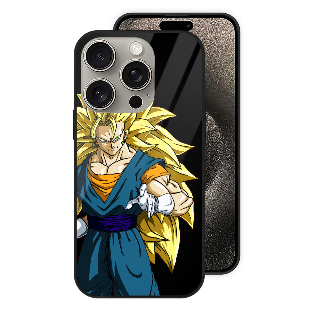 （画像用） ドラゴンボール ベジット DRAGON BALL Vegetto 【iPhone15Pro対応】スマホケース 耐衝撃＆黄変防止 背面ガラス