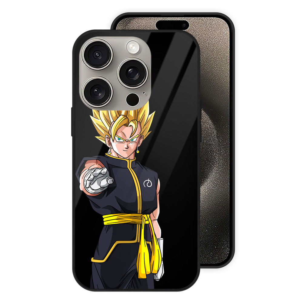 （画像用） ドラゴンボール ベジット DRAGON BALL Vegetto 【iPhone15Pro対応】スマホケース 耐衝撃＆黄変防止 背面ガラス